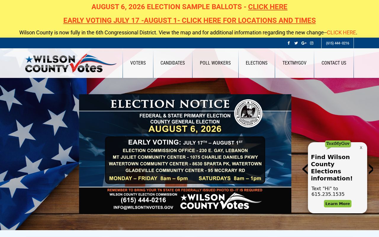 Mount Juliet voter records access through Wilson County Election Commission