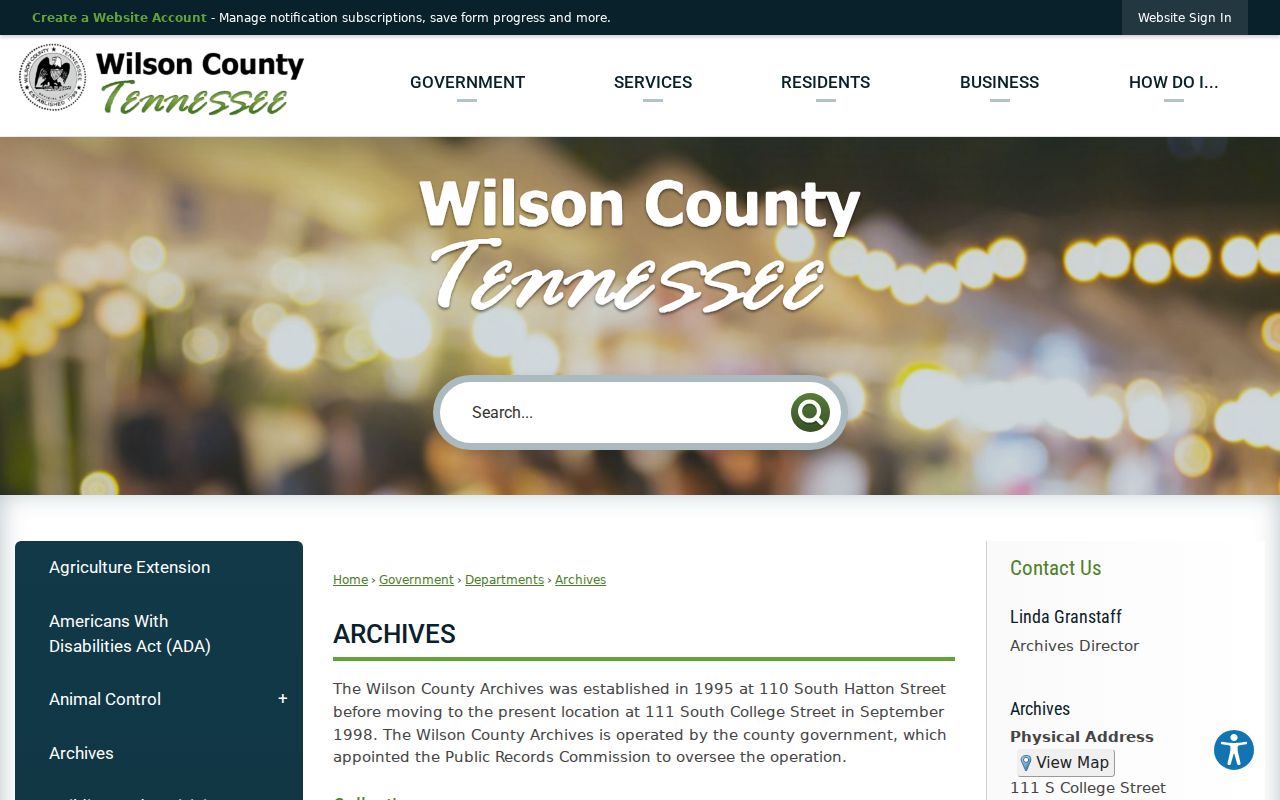 Mount Juliet people directories Wilson County Archives collections